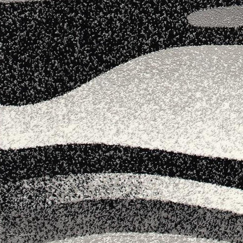 2' X 4' Gray Abstract Dhurrie Area Rug